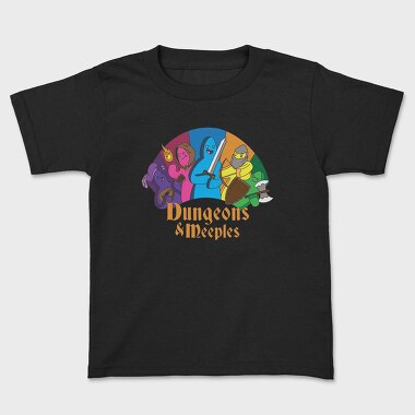 Dungeons Meeples, Kids' T-Shirt