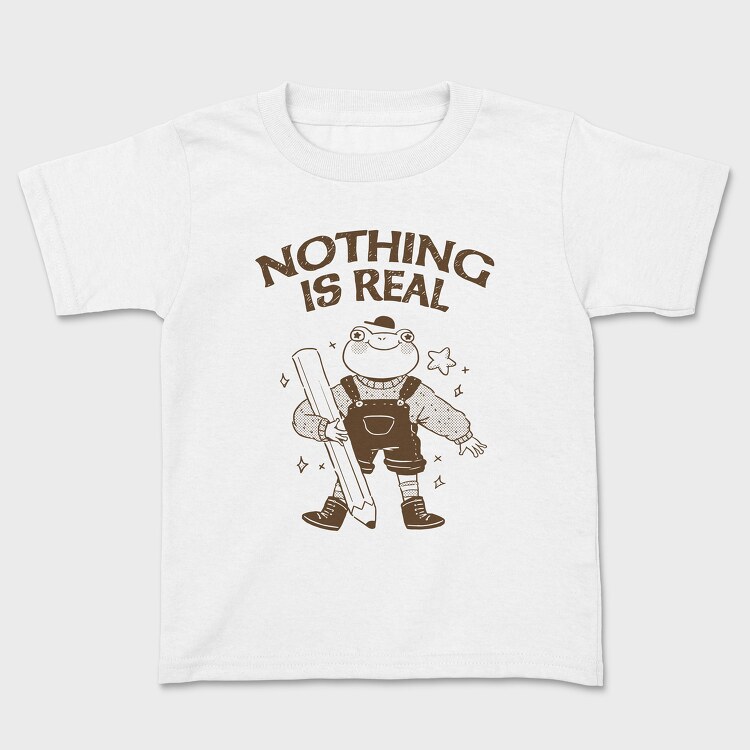Frog Nothing Is Real, Kids' T-Shirt