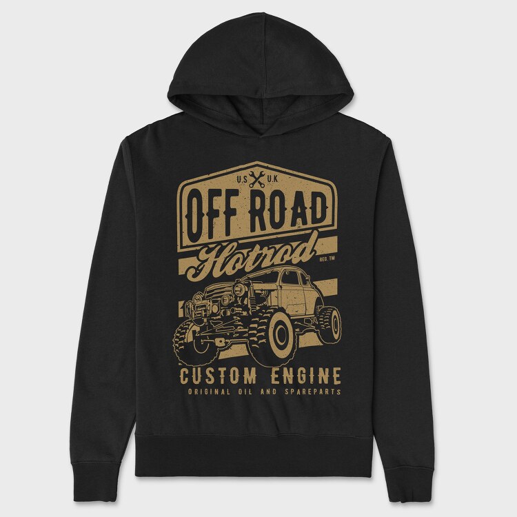Offroad Hotrod, Unisex Men's Hoodie