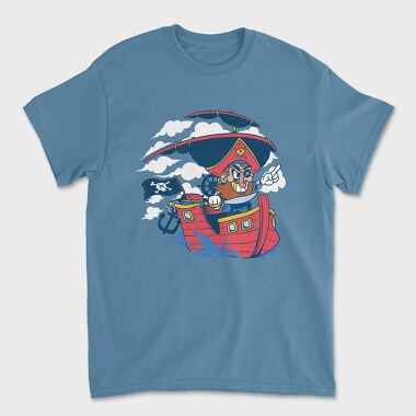 Pirate Cartoon, Unisex Men's T-Shirt