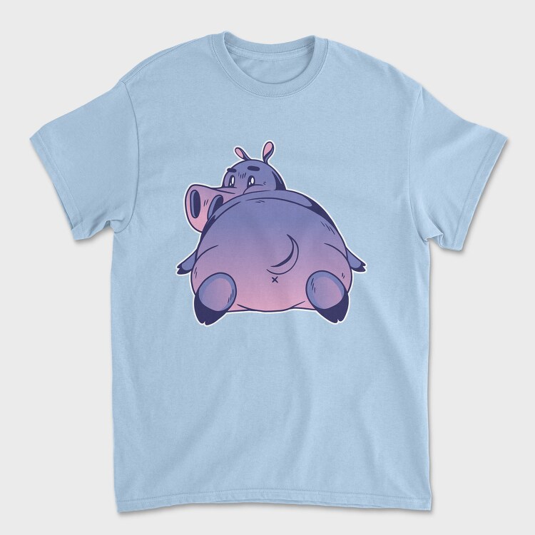 Hippo Cartoon, Унисекс Мъжка Тениска