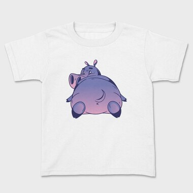 Hippo Cartoon, Kids' T-Shirt