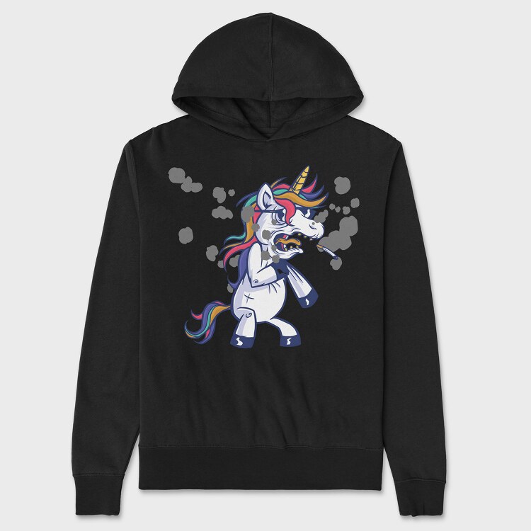Unicorn Smoke, Unisex Men's Hoodie
