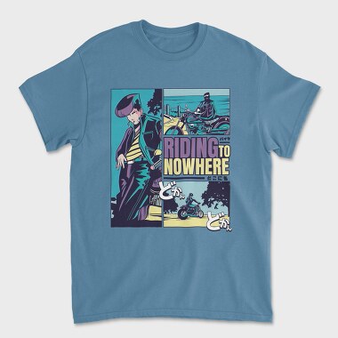 Anime Vaporwave Riding Nowhere, Unisex Men's T-Shirt