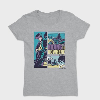 Anime Vaporwave Riding Nowhere, Women's T-Shirt