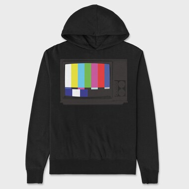 Unisex Men's Hoodie, Retro Tv