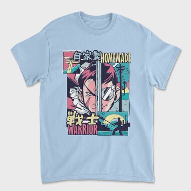 Anime Vaporwave Home Made Warrior, Unisex Men's T-Shirt
