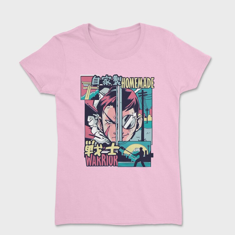 Anime Vaporwave Home Made Warrior, Дамска Тениска