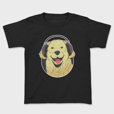 Headphone Dog, Kids' T-Shirt