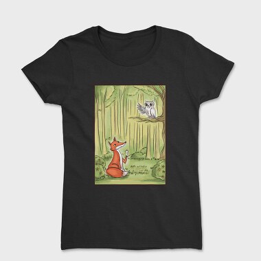 Cute Fox And Owl, Women's T-Shirt