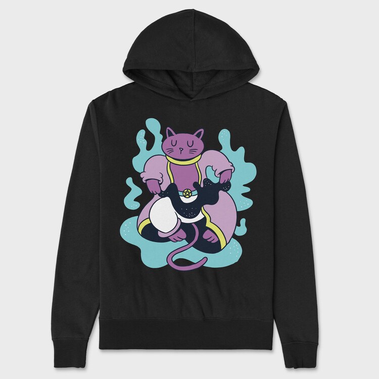 Magician Cat, Unisex Men's Hoodie
