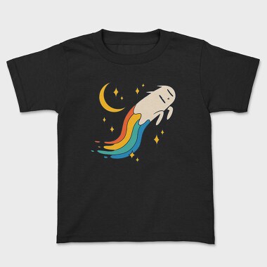 Flying Cat Rainbow, Kids' T-Shirt