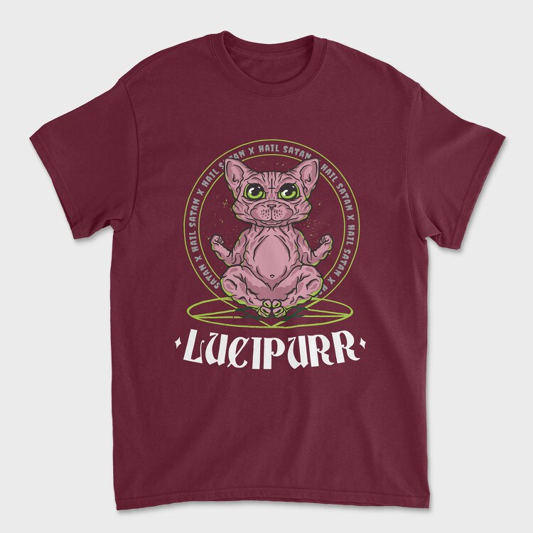 Cute Cat Satan, Унисекс Мъжка Тениска