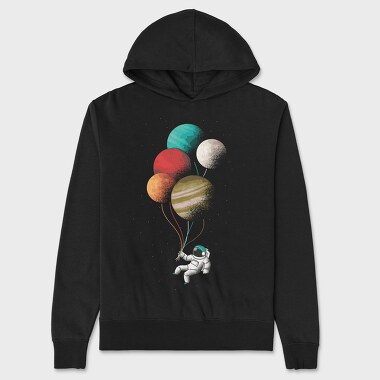 Astronaut Balloons, Unisex Men's Hoodie