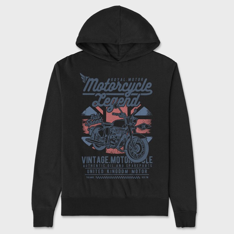 Motorcycle Legend, Unisex Men's Hoodie