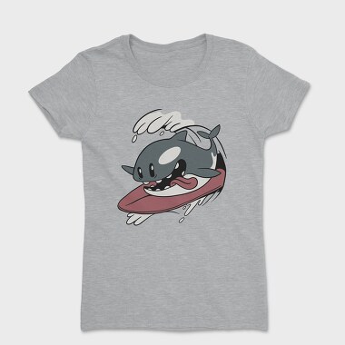 Women's T-Shirt, Surfing Orca