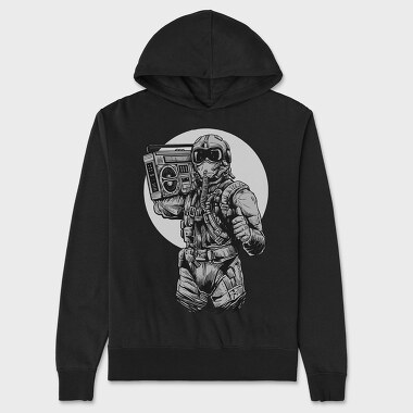 Pilot Fighter Boombox, Unisex Men's Hoodie