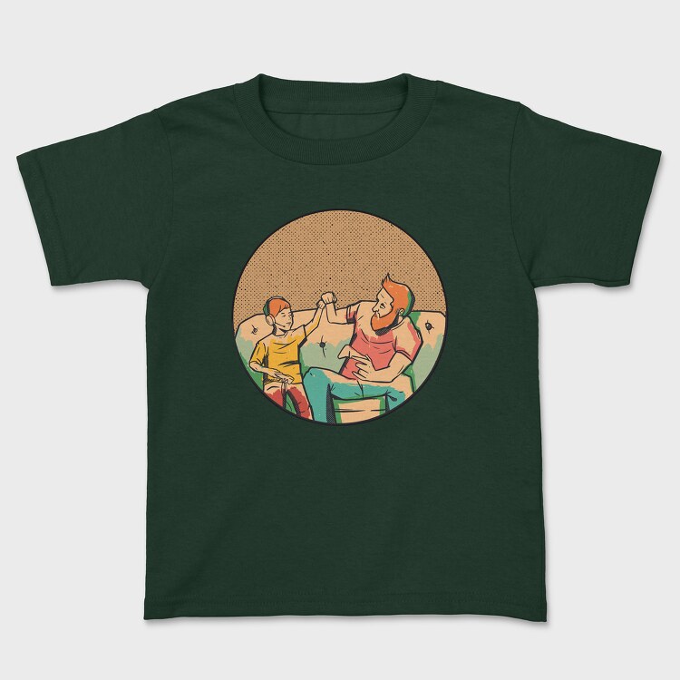 Dad Gamer And Son, Kids' T-Shirt