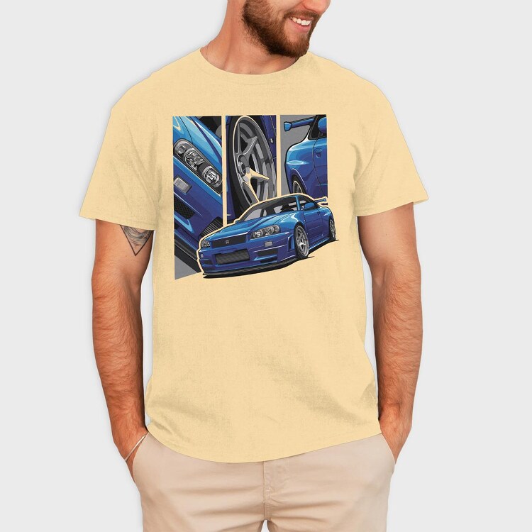 gtr godzilla, Unisex Men's T-Shirt