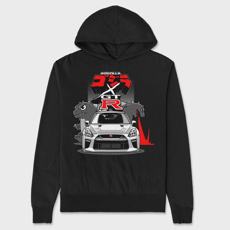 gtr godzilla, Unisex Men's Hoodie