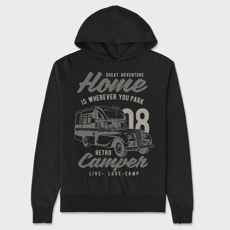 Retro Campers, Унисекс Мъжко Суичър