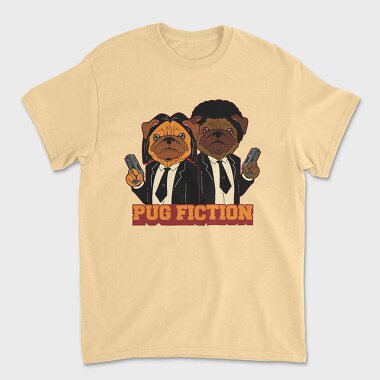 Pug Fiction, Unisex Men's T-Shirt