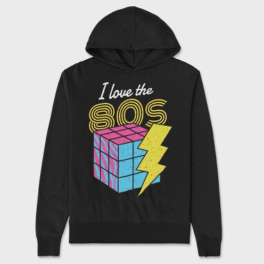 I Love the 80's, Unisex Men's Hoodie