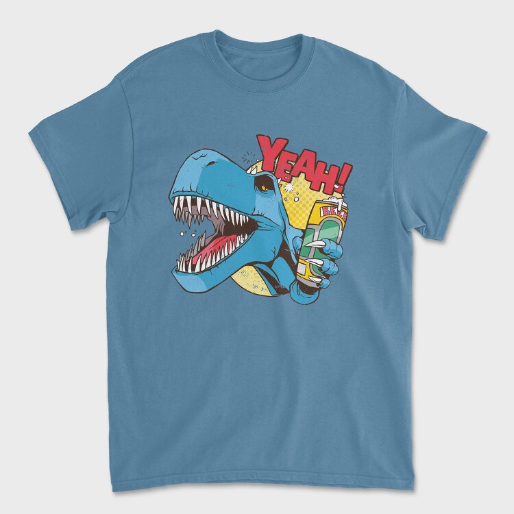 Drunk Dino Yeah, Unisex Men's T-Shirt