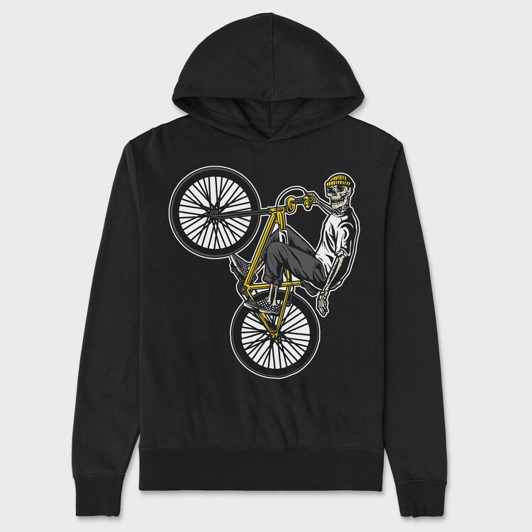 Skeleton BMX, Unisex Men's Hoodie
