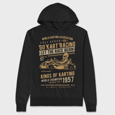Go Kart Racing, Unisex Men's Hoodie