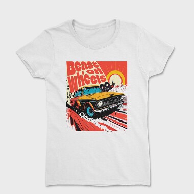 Beast on Wheels Hot Road Cars Comic, Women's T-Shirt