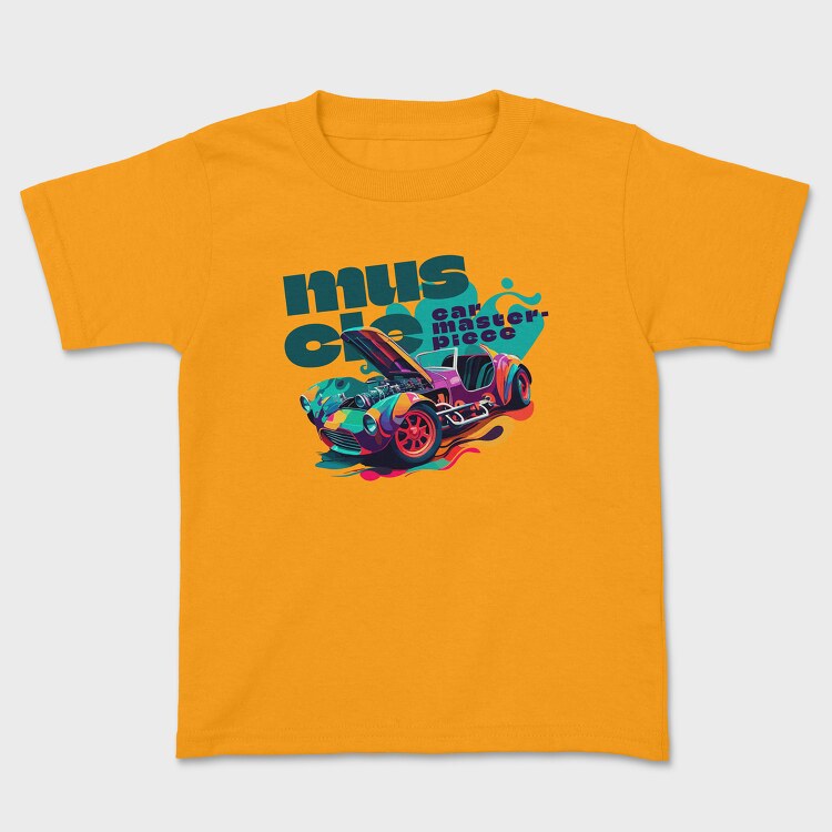 Car Modified Engine Colorful, Детска Тениска