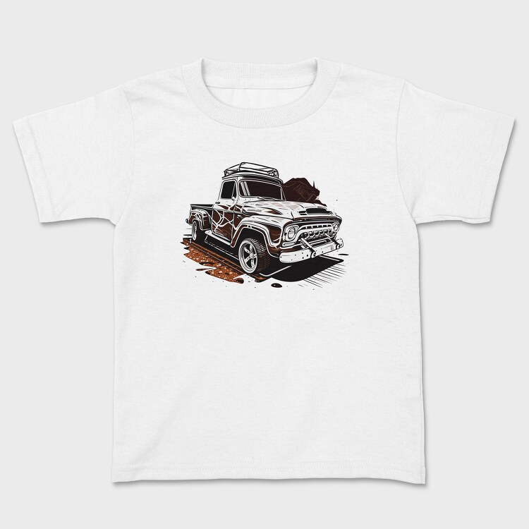 Classic 4X4 Truck With Luxury Rims, Детска Тениска