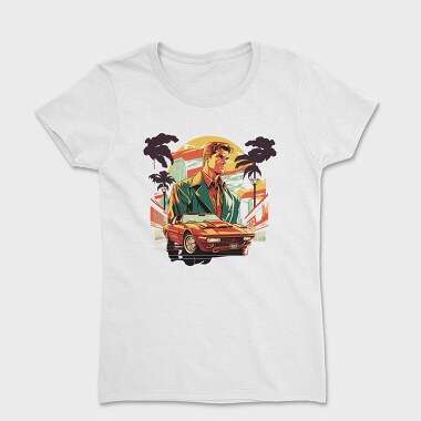 Classic Car Convertible Man Trees, Women's T-Shirt