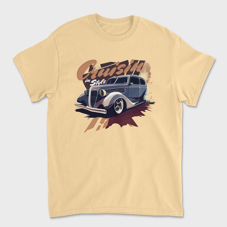 Classic Car Cruisin in, Унисекс Мъжка Тениска