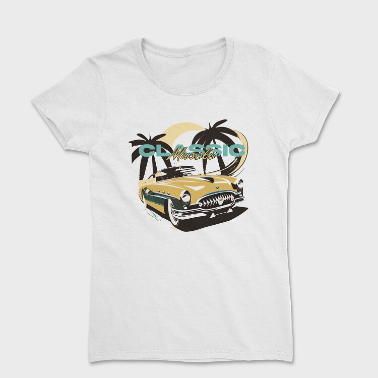 Classic Car Trees Summer, Women's T-Shirt