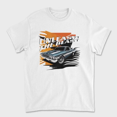 Classic Car Unleash the Beast, Unisex Men's T-Shirt