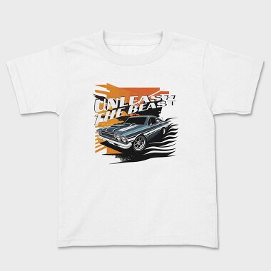 Classic Car Unleash the Beast, Kids' T-Shirt