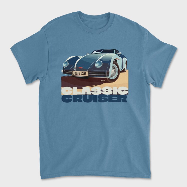 Classic Retro Car Front Perspective, Unisex Men's T-Shirt