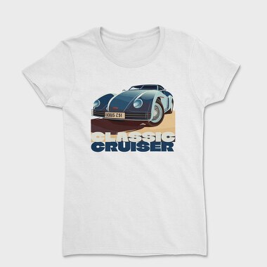 Classic Retro Car Front Perspective, Women's T-Shirt