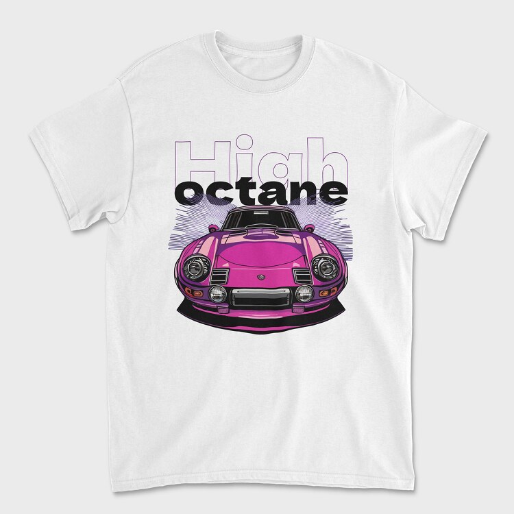 Classic Sports Car Front Perspective High Octane, Unisex Men's T-Shirt