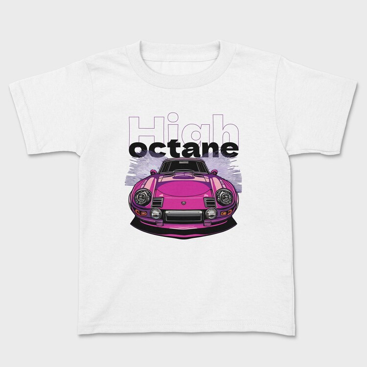 Classic Sports Car Front Perspective High Octane, Kids' T-Shirt