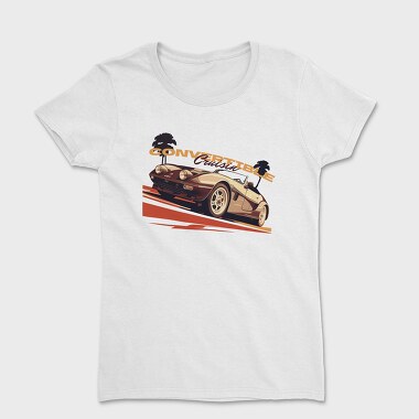 Convertible Cruisin Classic Car Palms, Women's T-Shirt