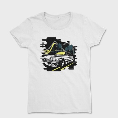 Custom Classic Car City Night Roaming, Women's T-Shirt