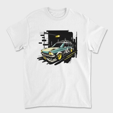 Custom Classic Car Night Hovering, Unisex Men's T-Shirt