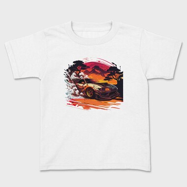 Customized Japanese Car Mountain Tree, Kids' T-Shirt