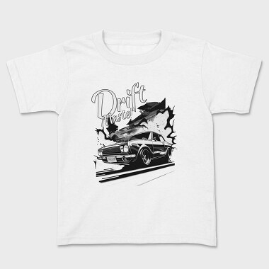 Drift Master Car on China Highway Manga, Kids' T-Shirt