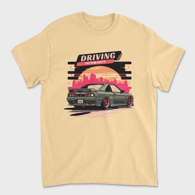 Driving to Car Jdm Japan, Унисекс Мъжка Тениска