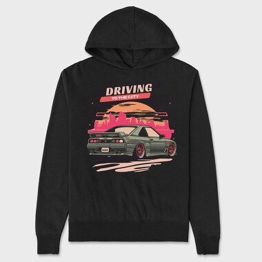Driving to Car Jdm Japan, Unisex Men's Hoodie