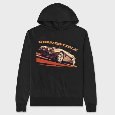 Convertible Cruisin Classic Car Palms, Unisex Men's Hoodie